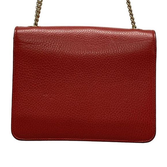 Gucci Shoulder Bag Interlocking G 510304 Red Leather - Picture 3 of 15